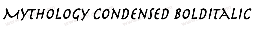 Mythology Condensed BoldItalic字体转换